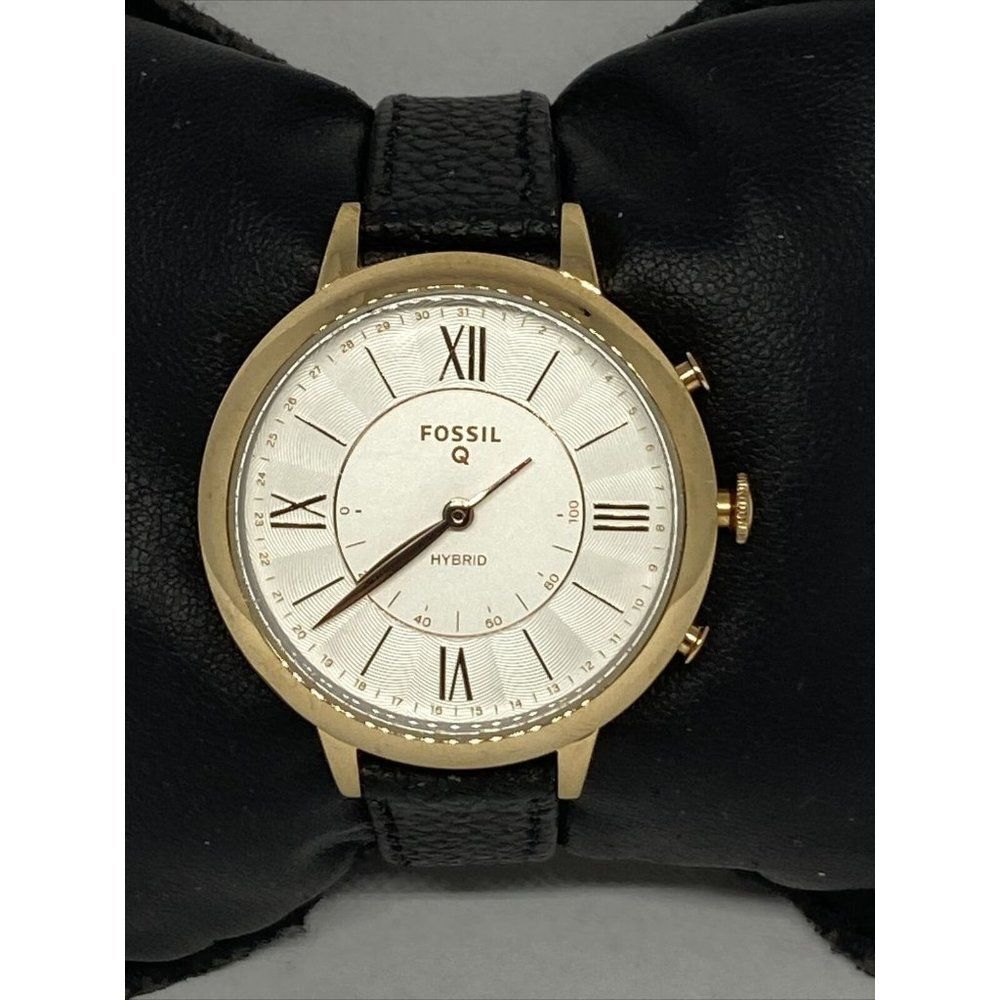 Fossil FTW5014 Women's Black Leather White Analog